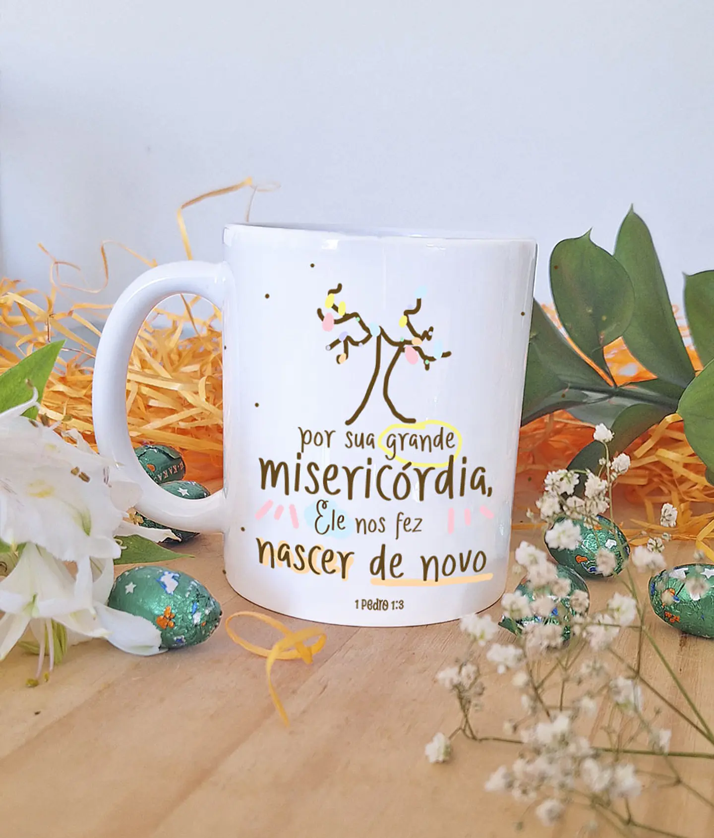 5 Artes para Caneca Páscoa Cristã Arquivo em Jpg 1