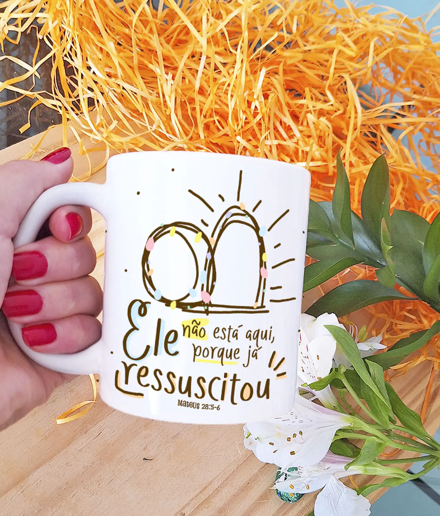 5 Artes para Caneca Páscoa Cristã Arquivo em Jpg 3