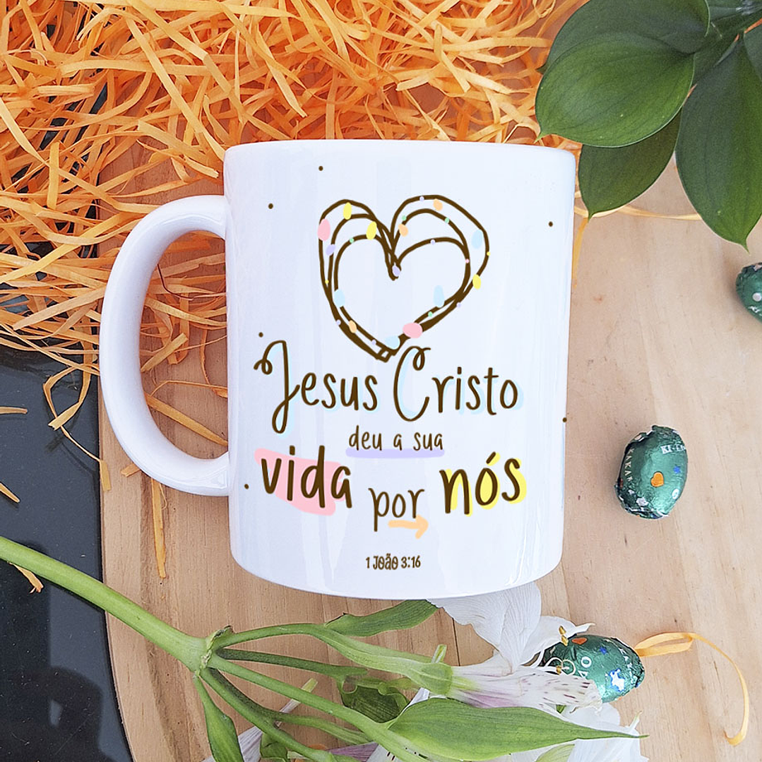 5 Artes para Caneca Páscoa Cristã Arquivo em Jpg 5