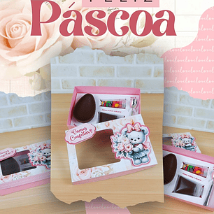 6 Artes para Caixa Conveiteiro Pascoa Personagens Arquivo em Studio