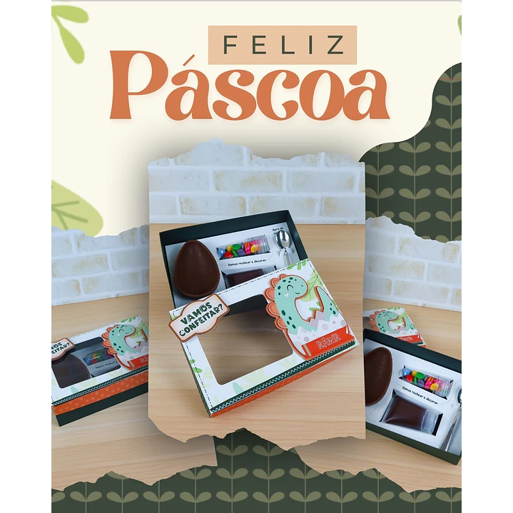 6 Artes para Caixa Conveiteiro Pascoa Personagens Arquivo em Studio 3