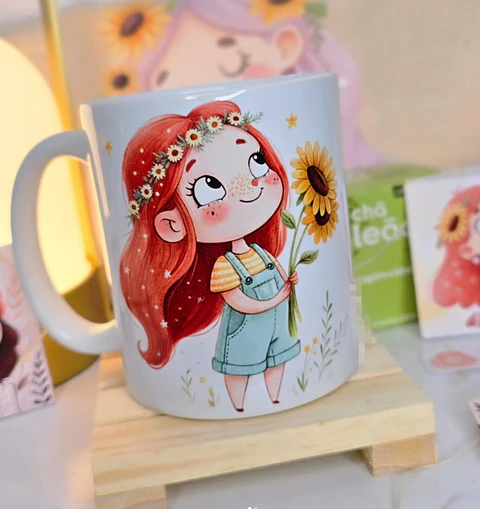 6 Artes para Caneca Mais Mimos Meninas de Fé Arquivo Editável