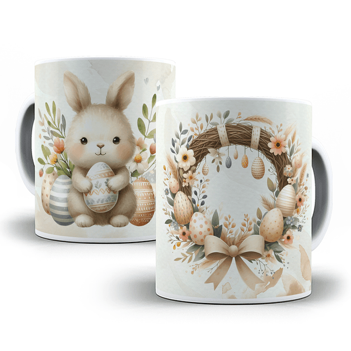 9 Artes para Caneca Páscoa Coelhinho Arquivo em Jpg  1