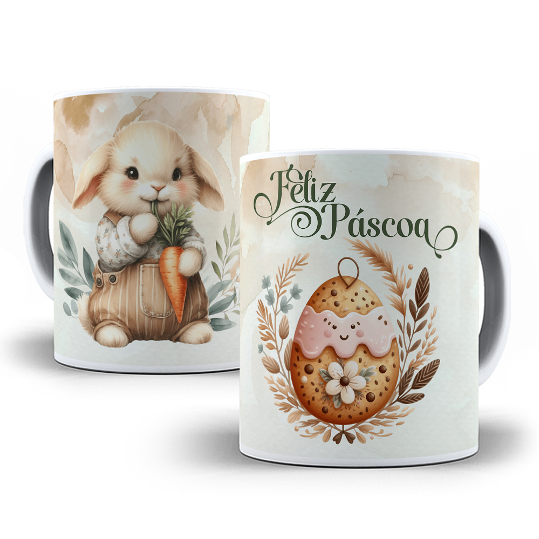 9 Artes para Caneca Páscoa Coelhinho Arquivo em Jpg  3