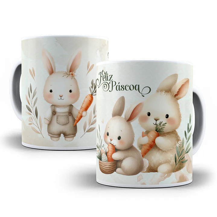 9 Artes para Caneca Páscoa Coelhinho Arquivo em Jpg  8