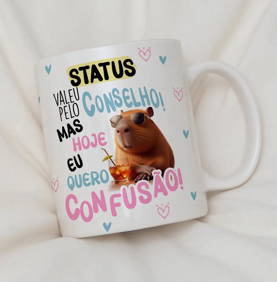 10 Artes para Caneca Capivara Debochada Arquivo Editável 4