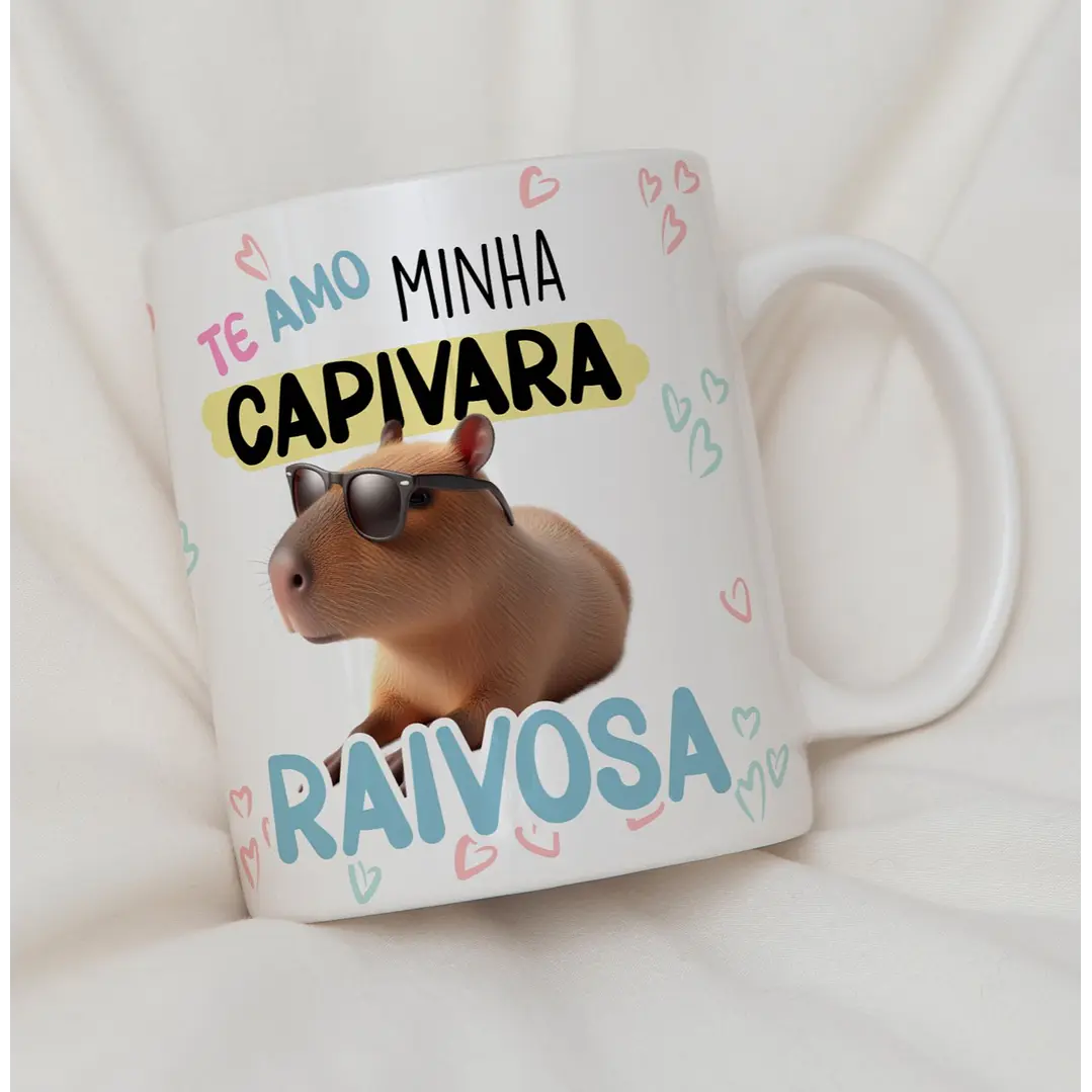10 Artes para Caneca Capivara Debochada Arquivo Editável 9
