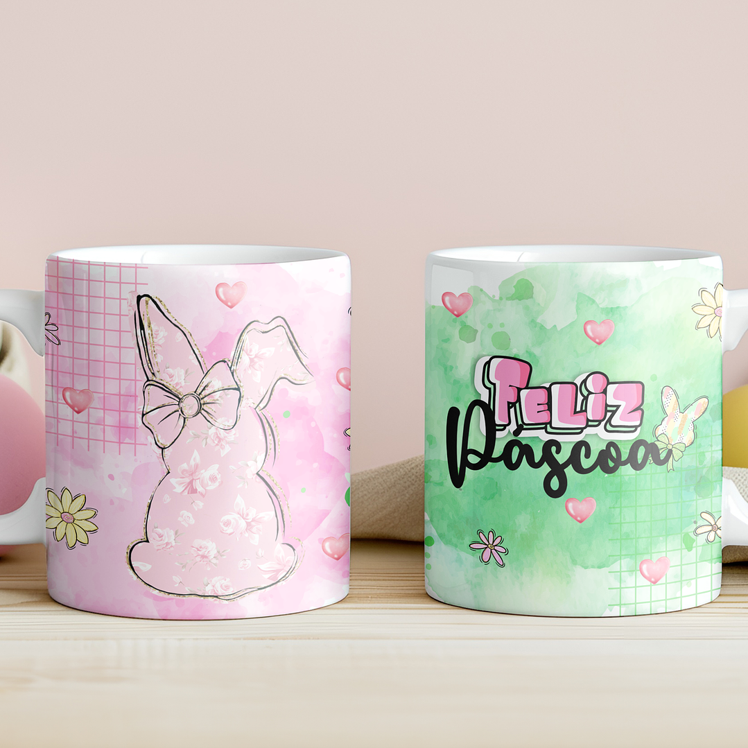 12 Artes para Caneca Páscoa Aquarela Arquivo em Jpg 8