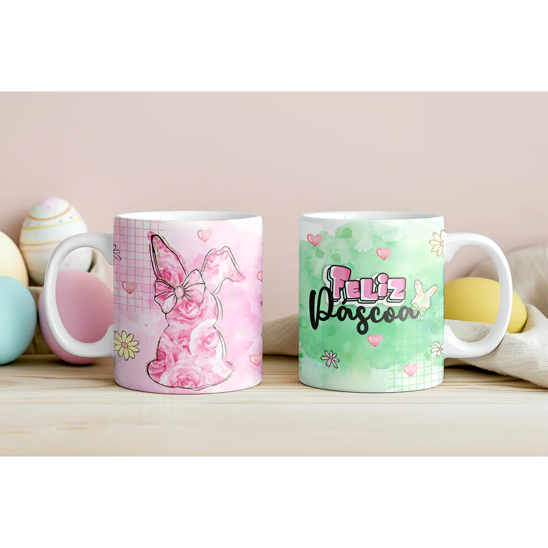 12 Artes para Caneca Páscoa Aquarela Arquivo em Jpg 10