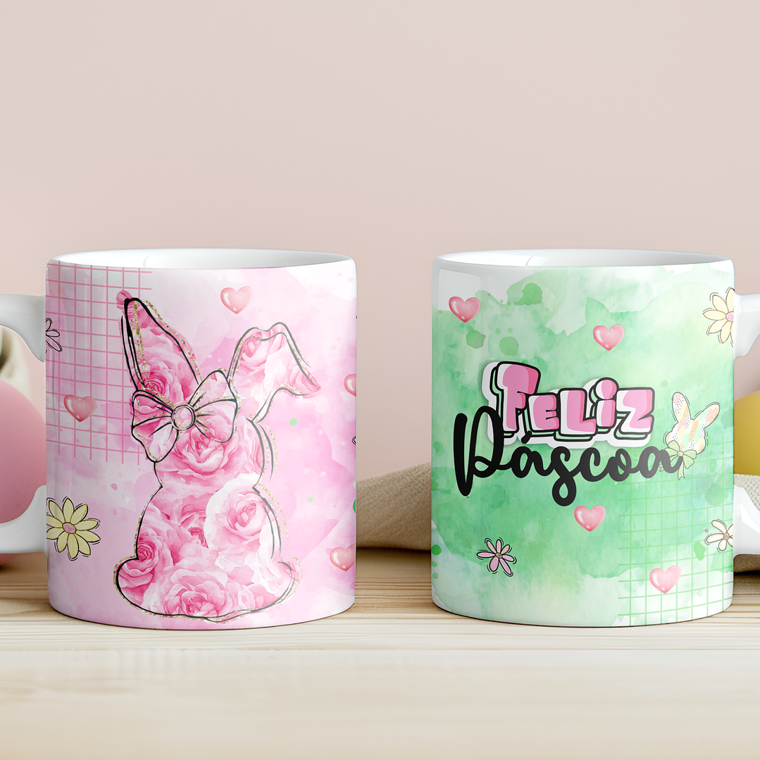 12 Artes para Caneca Páscoa Aquarela Arquivo em Jpg 10