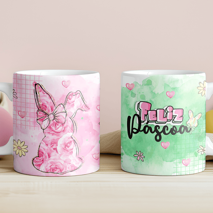 12 Artes para Caneca Páscoa Aquarela Arquivo em Jpg 10
