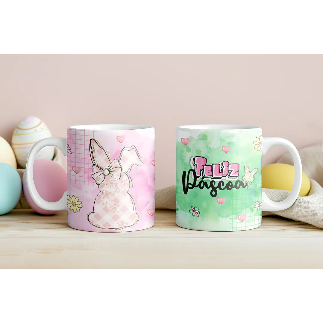 12 Artes para Caneca Páscoa Aquarela Arquivo em Jpg 11