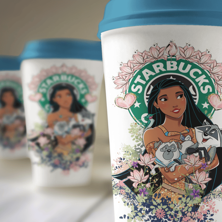 30 Artes para Copo Starbuck Personagens Arquivo em Jpg  7
