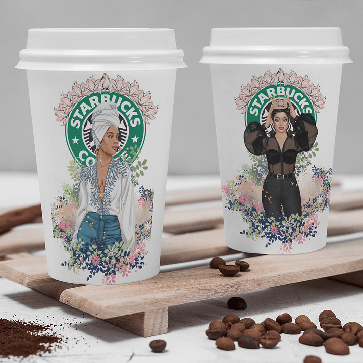 30 Artes para Copo Starbuck Personagens Arquivo em Jpg  11