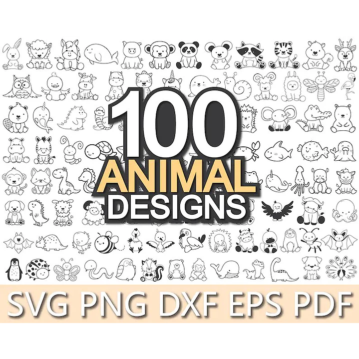 Kit Digital Contorno Animais Png 1