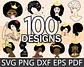 Kit Digital Mulher Afro Black Png  - thumbnail 1