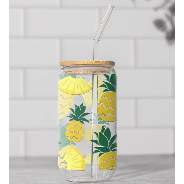 150 Artes para Copo Tampa de Bambu Café Gelado Copo de Vidro Coffe Glass Arquivo em Png  9