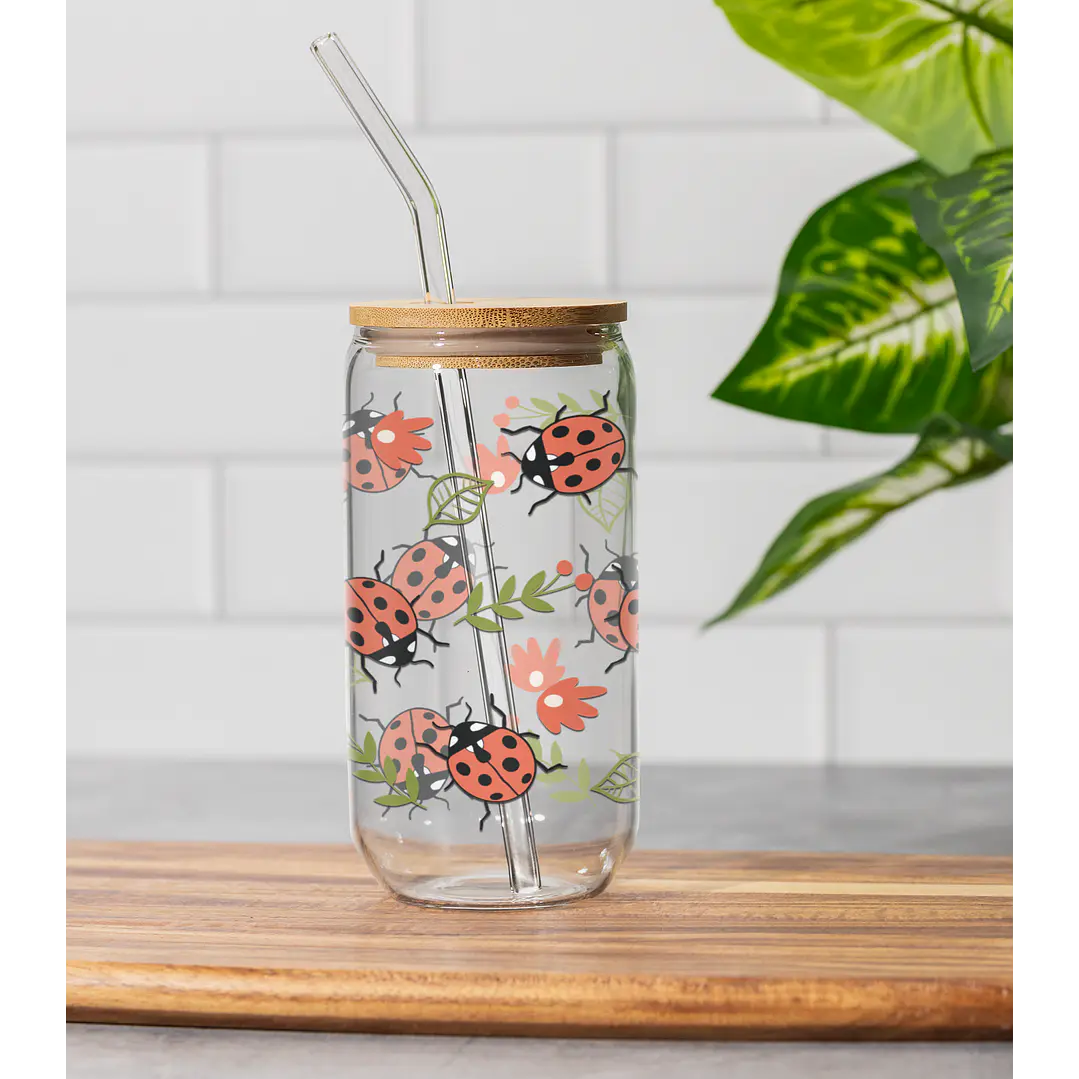 150 Artes para Copo Tampa de Bambu Café Gelado Copo de Vidro Coffe Glass Arquivo em Png  11