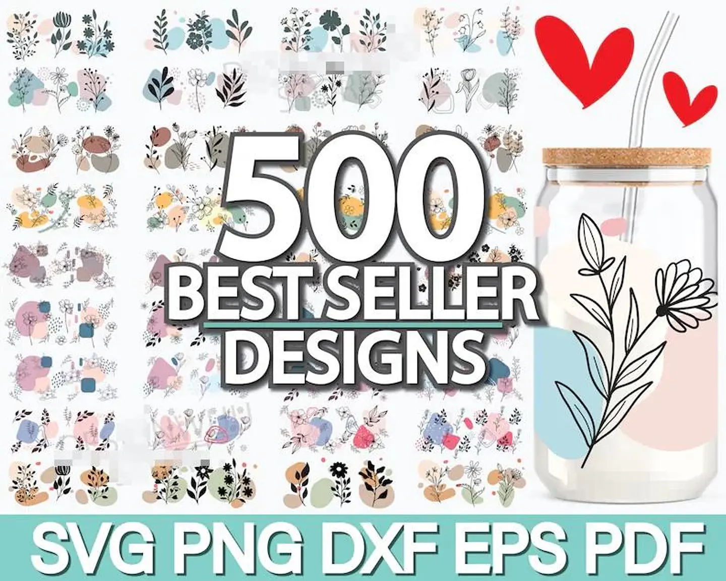 500 Artes para Copo Tampa de Bambu Café Gelado Copo de Vidro Coffe Glass Arquivo em Png  1