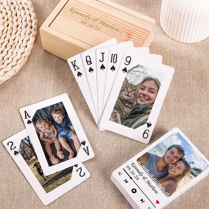 Baralho de Poker Personalizado Editavel no Canva Adicione Suas Fotos e Frases Favoritas! Crie e Personalize Agora Mesmo! 10
