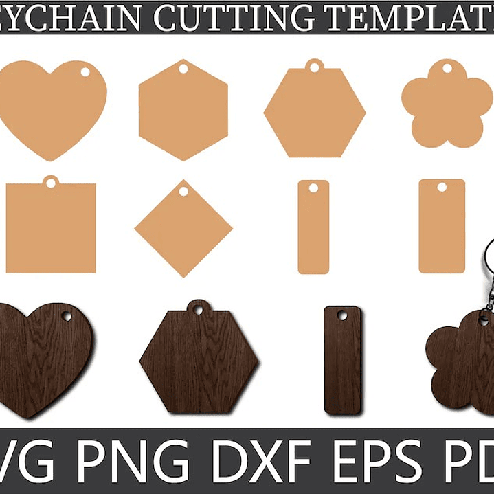 Arquivo de Corte para Chaveiros ou Tags Vetor  7