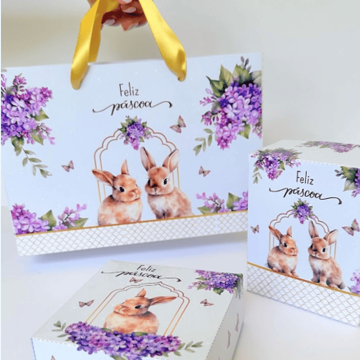 Arquivos Prontos para Embalagens Páscoa 3 em 1  Arquivo em Pdf  3