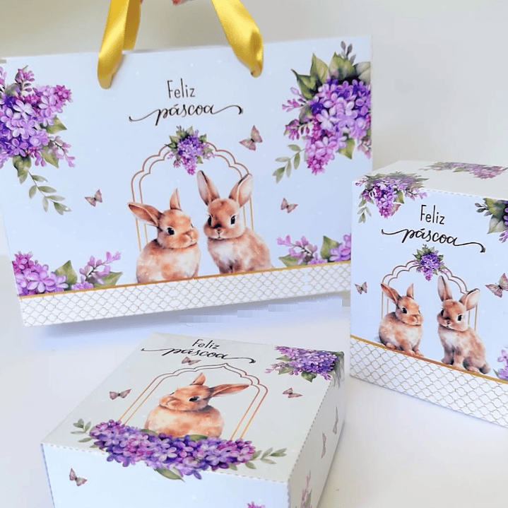Arquivos Prontos para Embalagens Páscoa 3 em 1  Arquivo em Pdf  9