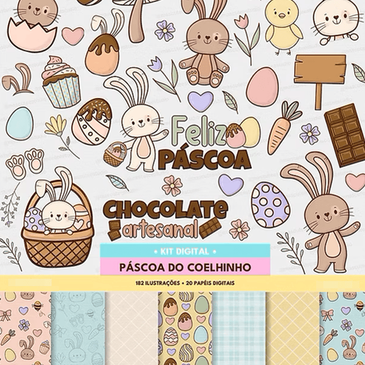 Arquivos de Corte Páscoa Coelhinho Arquivo em Pdf  1