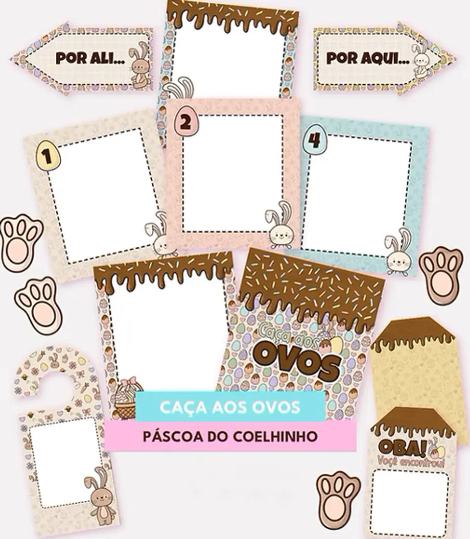 Arquivos de Corte Páscoa Coelhinho Arquivo em Pdf  11