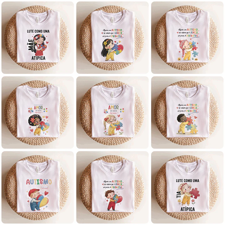 20 Artes para Caneca e Camisa Autismo As peças se encaixam Arquivo Editável  2