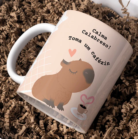 Artes Caneca Capivara Calma Calabreso Arquivo em Jpg 