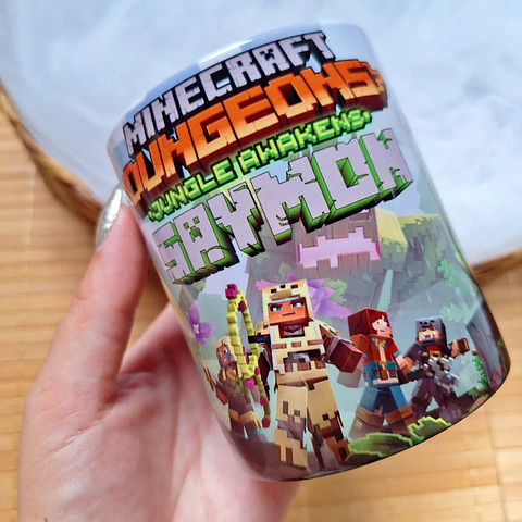 Arte para Caneca Minecraft Arquivo em Jpg 