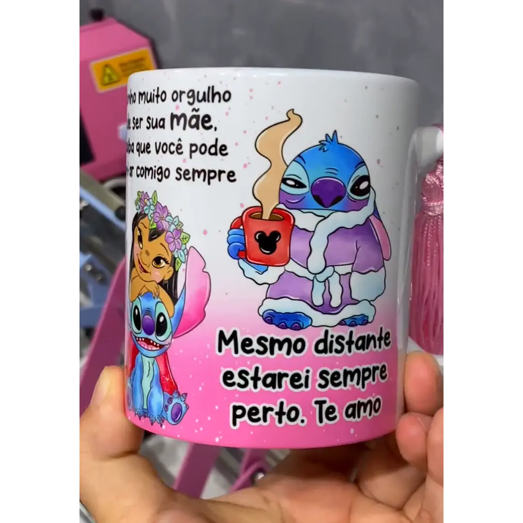 Arte para Caneca Stitch Filha Você foi a melhor coisa que Deus poderia ter me dado... Arquivo em Jpg 4