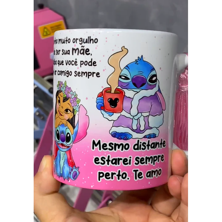 Arte para Caneca Stitch Filha Você foi a melhor coisa que Deus poderia ter me dado... Arquivo em Jpg 4
