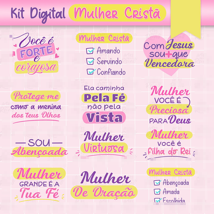 Kit Digital Mulher Cristã Png  4
