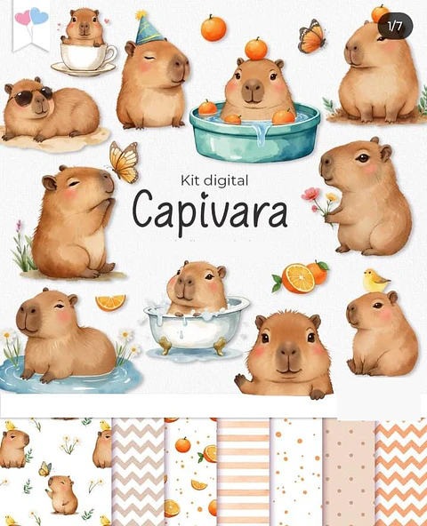 Kit Digital Capivara Png 