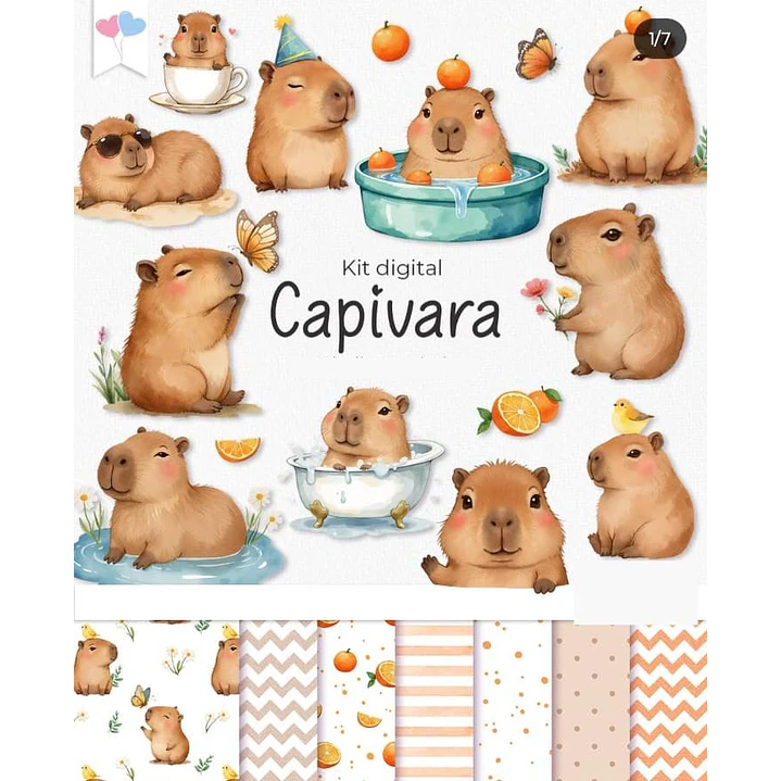 Kit Digital Capivara Png  1