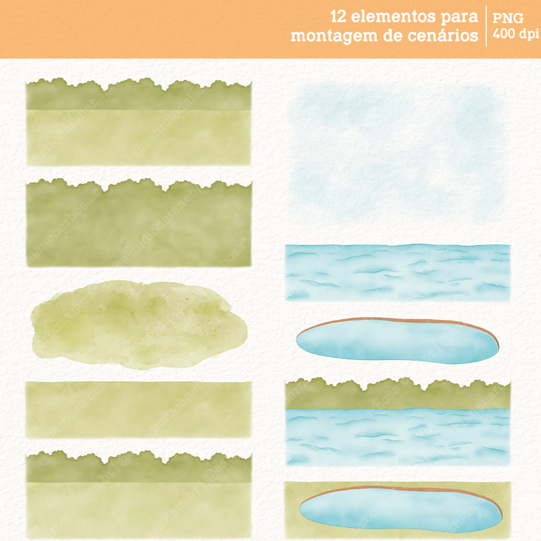 Kit Digital Patinhos em Aquarela Png 2