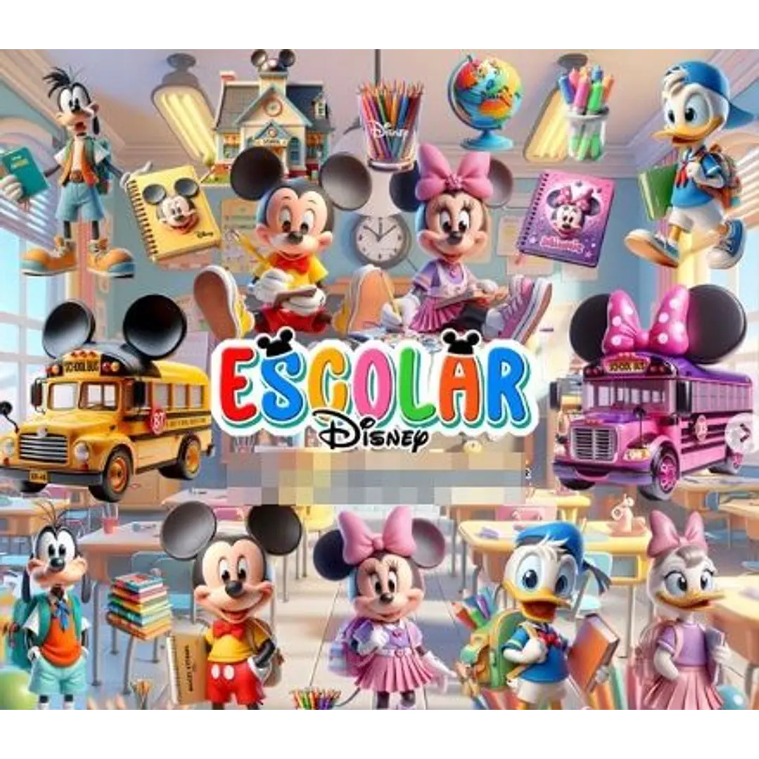 Kit Digital Disney Volta as Aulas Mickey Minnie Png 1