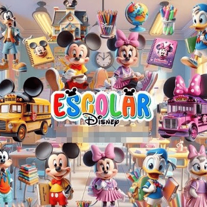 Kit Digital Disney Volta as Aulas Mickey Minnie Png 1