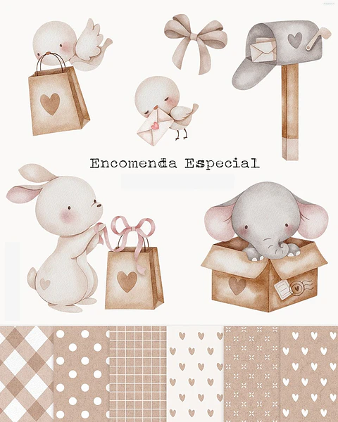 Kit Digital Encomenda Especial em Png