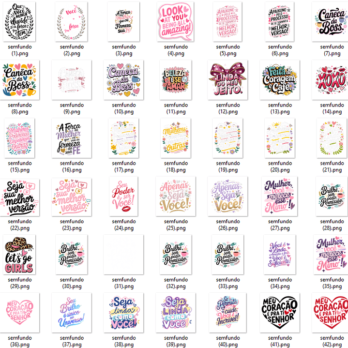 Kit Digital Frases Dia das Mulheres Motivaciaonal em Png  23