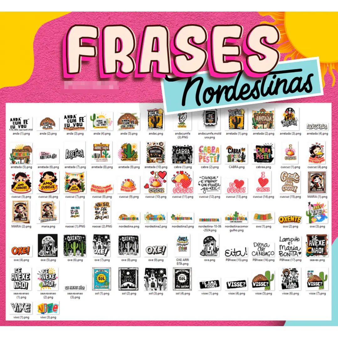 Kit Digital Frases Nordestina em Png   3