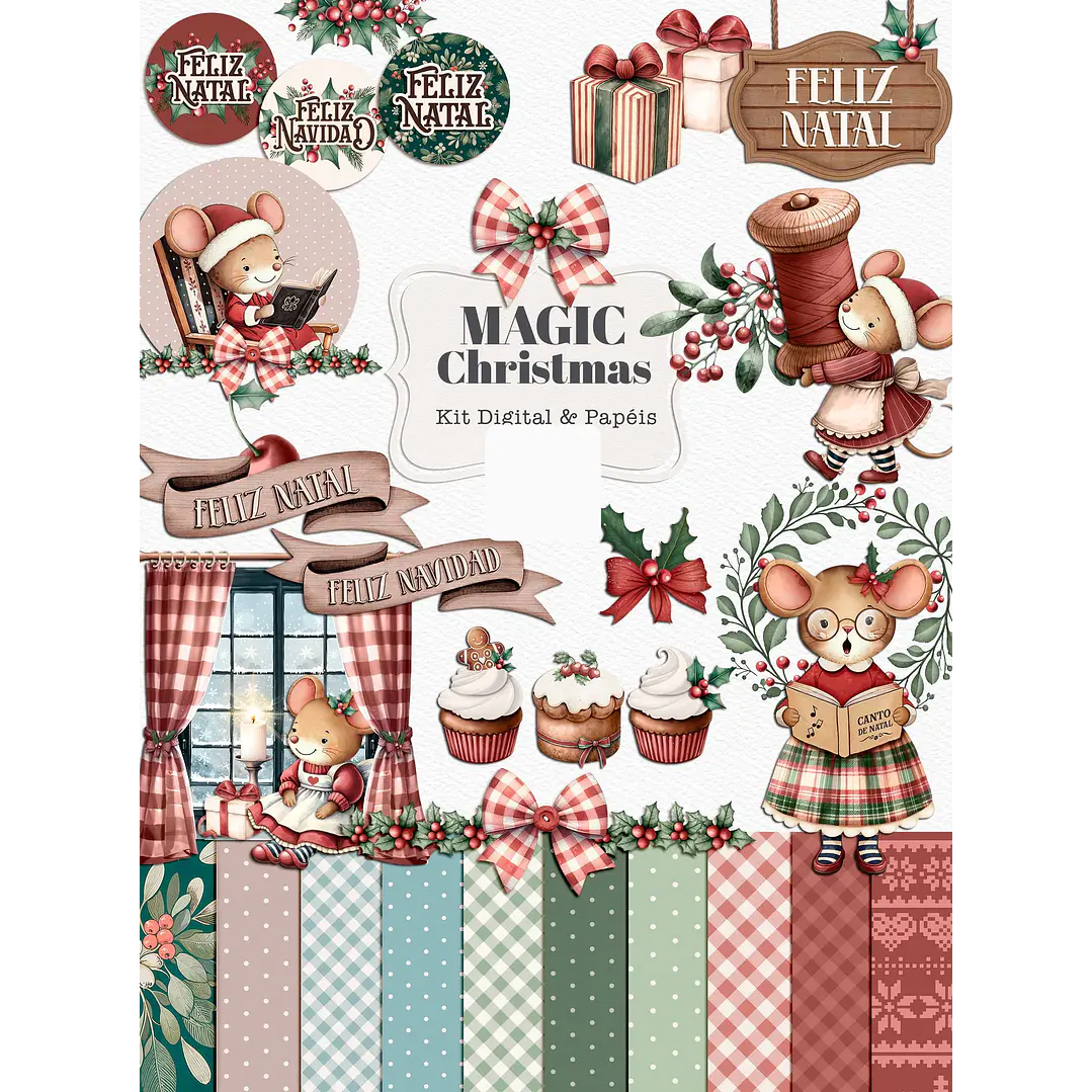 Kit Digital Magic Chrisma Natal em Png  1