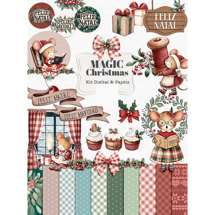 Kit Digital Magic Chrisma Natal em Png  1