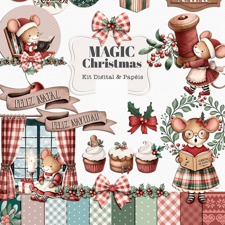 Kit Digital Magic Chrisma Natal em Png  1
