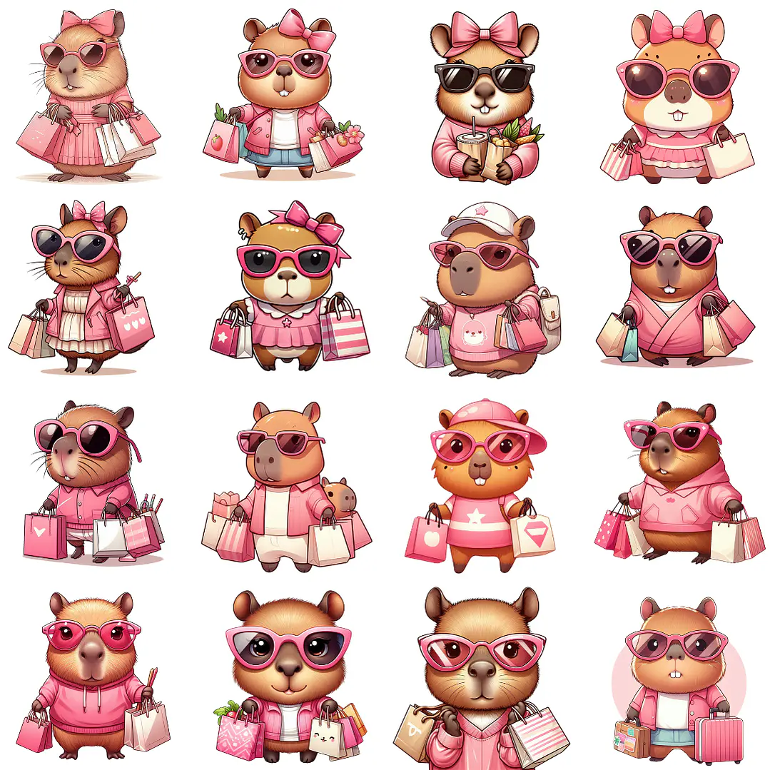 Kit Digital Capivara Me Mimei em Png 4