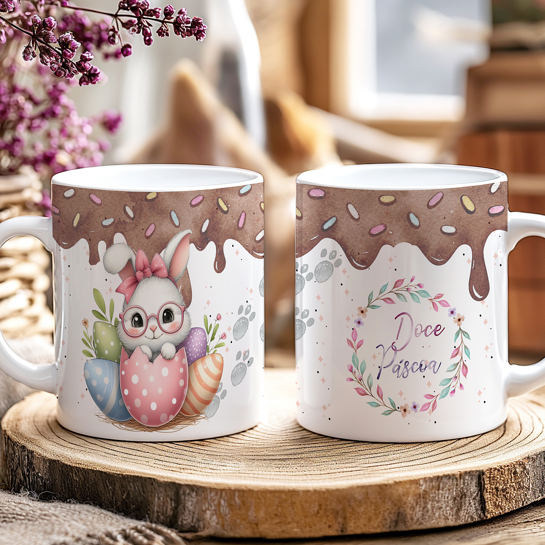 10 Artes para Caneca Doce Páscoa Arquivo Editável 2