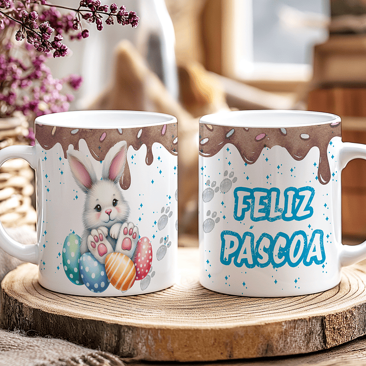 10 Artes para Caneca Doce Páscoa Arquivo Editável 6