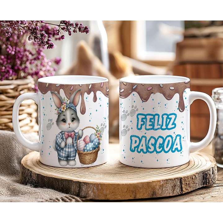 10 Artes para Caneca Doce Páscoa Arquivo Editável 7
